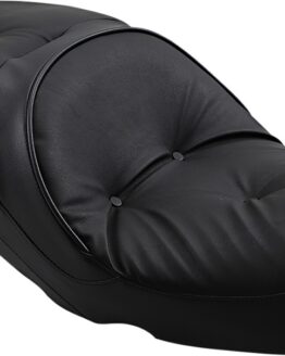 Touring Pillow Leather 2-Up Seat Black Low 1"