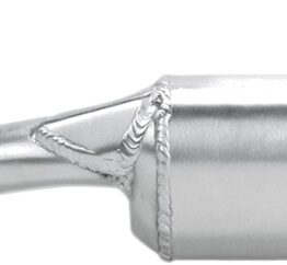 Oval Brushed Aluminum Muffler Silencer