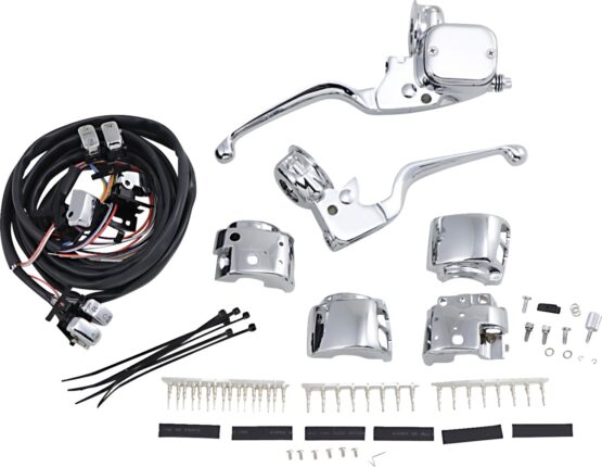 Drag Specialties Handlebar Control Kit Mechanical Clutch Chrome Harley For 96-11