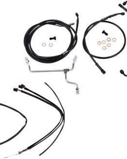 Extended Black Control Cable Kit for 18" Gorilla Bars