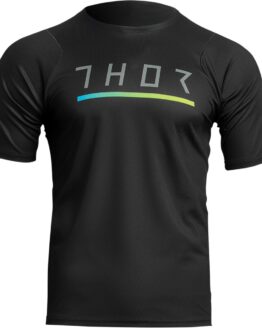 Thor Assist Caliber Short-Sleeve Jersey Black/Gray XL Men's