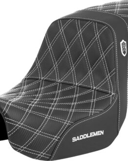 Saddlemen Pro Series SDC Performance Seat White Stitch For Dyna 2006-2017