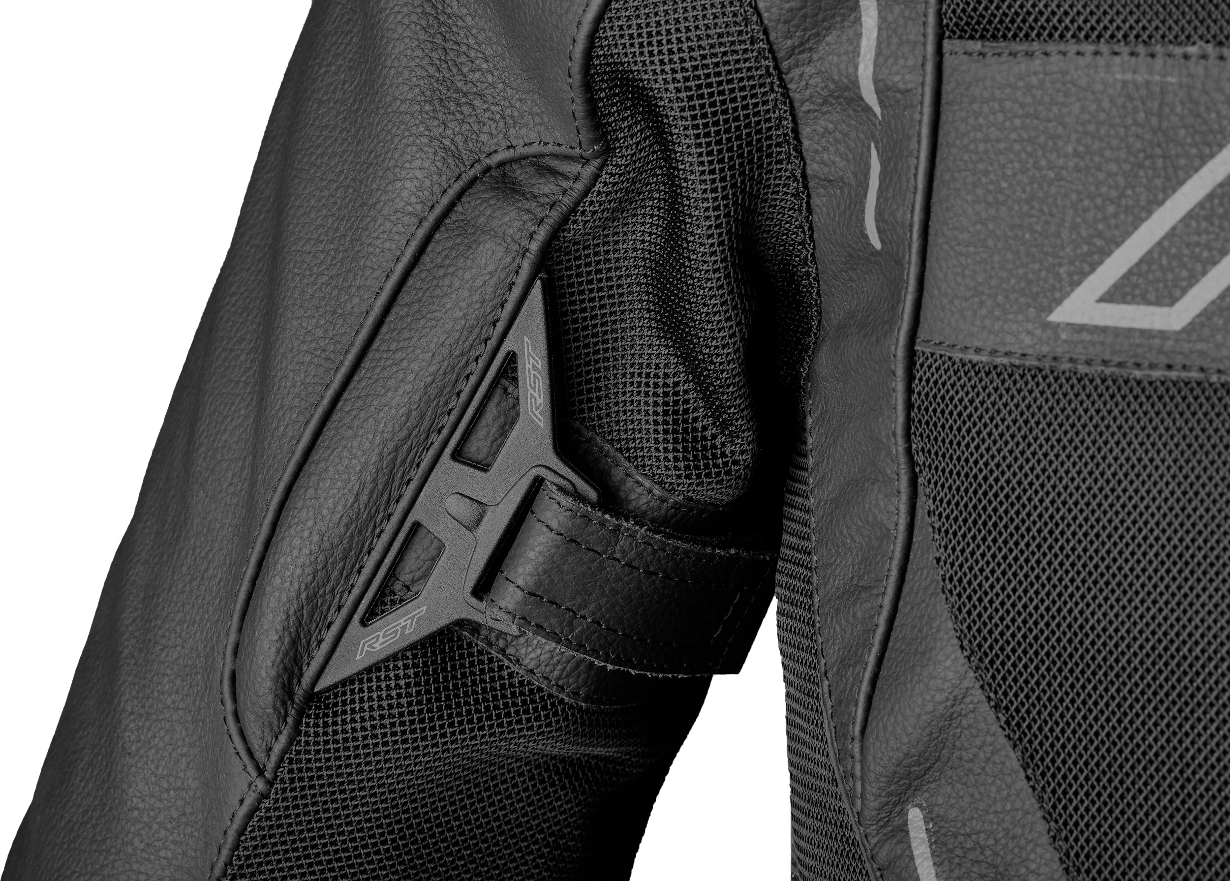 RST S1 Mesh CE Jacket Black/Black Leather X-Small - Image 3