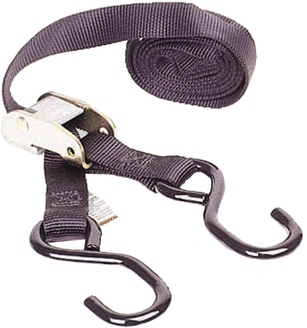 Black Classic Tie-Downs 66"x1" Pair - 1200lbs, Cam Buckle - Image 3