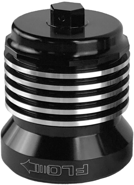 PC Racing Flo Spin-On Oil Filter Black/Polished Fins
