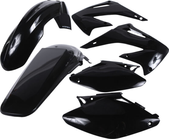 Acerbis Black Plastic Kit 6pc Fits 04-07 Honda CR125R CR250R
