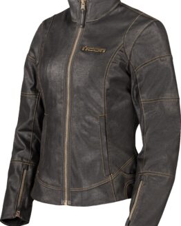 ICON Women's Tuscadero3 Jacket Black/Gold XL