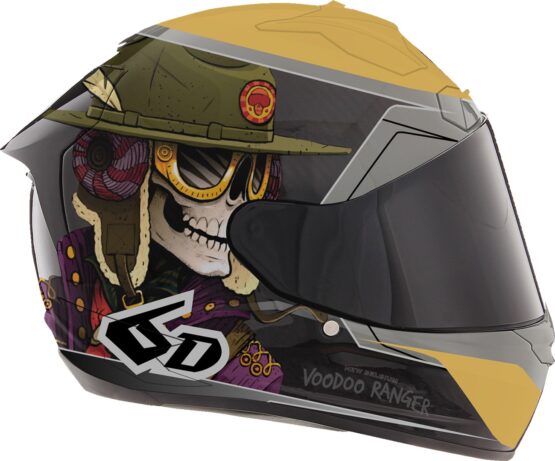 6D ATS-1R Voodoo Ranger Helmet XL Black Gold Unisex