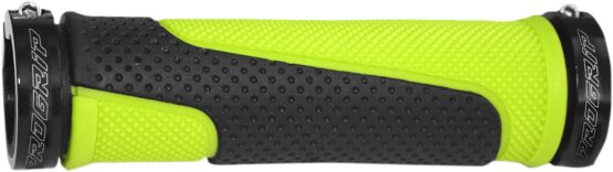 Yellow & Black 997 Lock-On Open End Locking ATV Grips w/ End Plugs - Image 2
