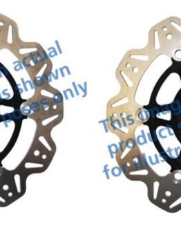 VEE Style Brake Rotors - Black Center Front Kit