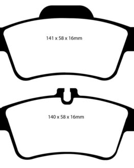 EBC Yellowstuff Rear Brake Pads DP41491R Semi-Metallic Fits 04-06 CL500 5.0