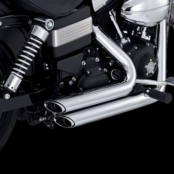 Vance & Hines Shortshots Staggered Exhaust Chrome Fits HD Dyna 12-17 - Image 3