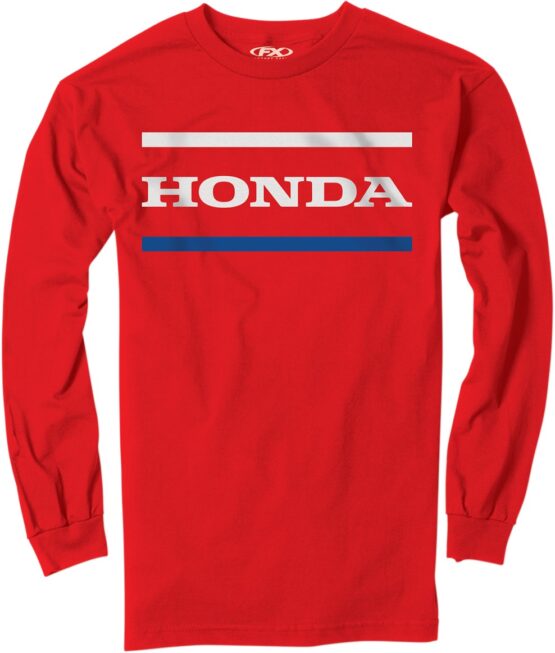 Factory Effex Men's Honda Stripes Long Sleeve Tee Red 2XL