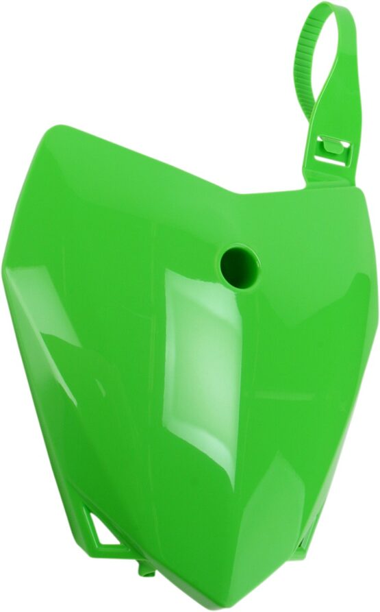 UFO Front Number Plate Green Fits Kawasaki KLX110