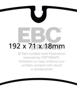 EBC Yellowstuff Front Brake Pads Semi-Metallic Fits 14+ Land Rover LR4 3.0 SC