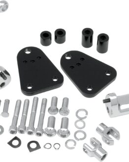 Adjustable Bolt-On Highway Bar Footpeg Mounts Chrome