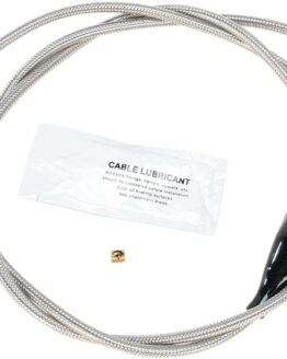 Barnett Stainless Steel Idle Cable +12in for 96-01 Harley Touring