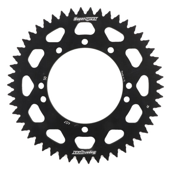 Supersprox 50T Aluminum Rear Sprocket Black 420 Chain Fits Kawasaki