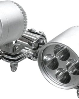 2" LED Driving Light Kit w/ 1-1/4" Clamps - Silver