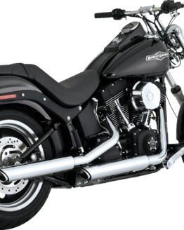 Vance & Hines Twin Slash 3" Slip-On Mufflers Chrome For Harley Softail