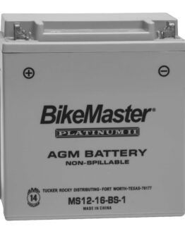 BikeMaster AGM Gel Battery MS12-16-BS-1 Replaces YTX16-BS-1 12V 14Ah 140CCA