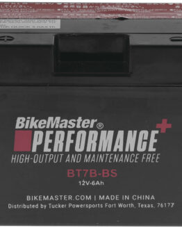 BikeMaster BT7B-BS Maintenance Free Battery Replaces YT7B-BS 12V 120 CCA