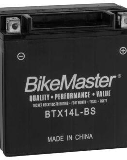 BikeMaster BTX14L-BS Maintenance Free Battery Replaces YTX14L-BS 12V 180CCA