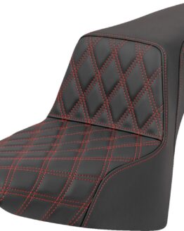Saddlemen Step-Up Seat Red Lattice Stitch For Harley Softail FXBB FXST 18-25