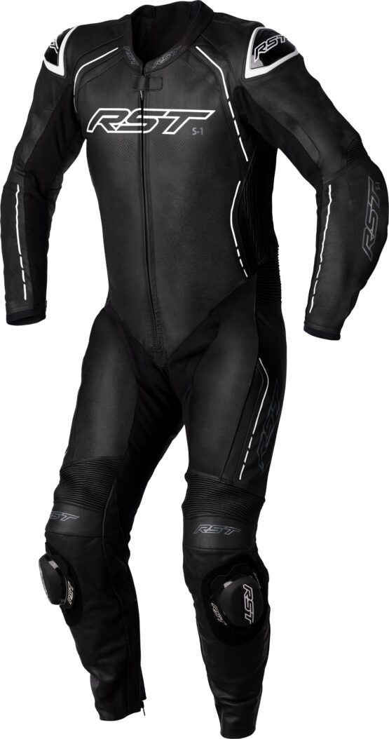 RST S1 CE Leather Suit Black/White Men's M