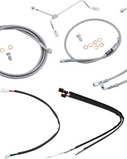 Extended Braided S.S. Control Cable Kit For 14" Gorila Bars
