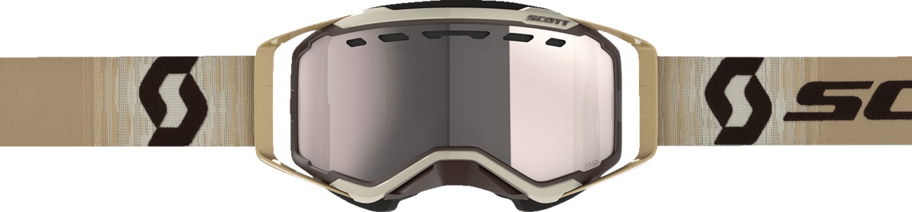 Scott Prospect Snow Cross Goggles Beige/Brown Enhancer Silver Chrome Lens - Image 3