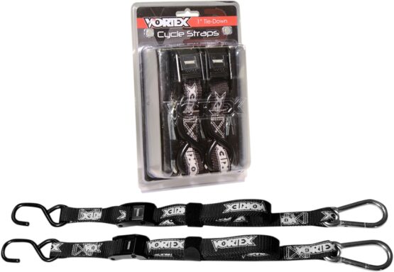 Vortex 1in Tie Downs Black Pair 78in Length 770lb Capacity