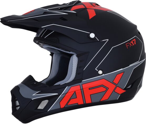 FX-17 Full Face Offroad Helmet Matte Red Small - Image 6