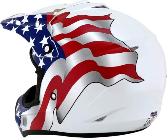 AFX FX-17 Flag Helmet 4XL Blue Red White Unisex - Image 3