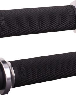 ODI Ruffian Lock-On Street Grips Black/Silver For Harley-Davidson