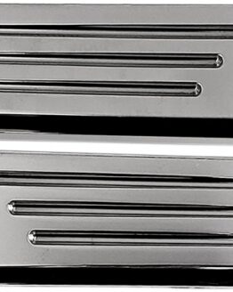 Accutronix Speed Ball Saddlebag Latch Cover Chrome Pair For Harley-Davidson