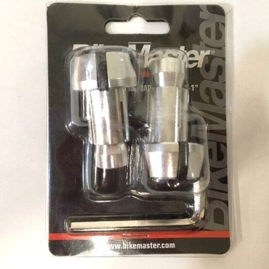 BikeMaster Anti-Vibration Bar Ends - Black/Silver - Image 2