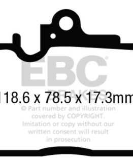 EBC Redstuff Front Ceramic Brake Pads DP33017C Fits 13+ Lexus GS350 F-Sport RWD