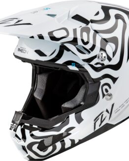 Fly Racing Formula S Carbon Abyss Helmet White/Black Medium