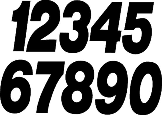 Dirt Digits 7" Black #9 Decal 3-Pack - Image 2