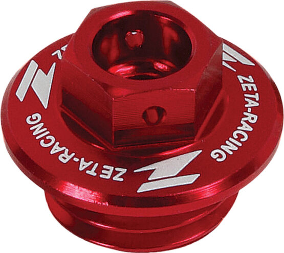 Red Billet Oil Filler Plug w/ Safety Wire Holes - M16x2