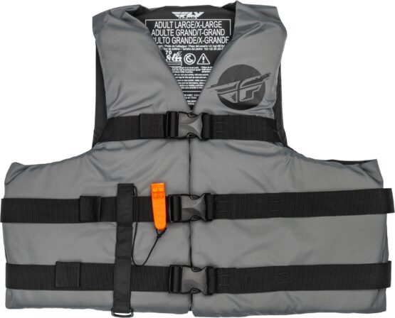 Fly Racing Nylon Flotation Vest Grey/Black 2X-Large Unisex