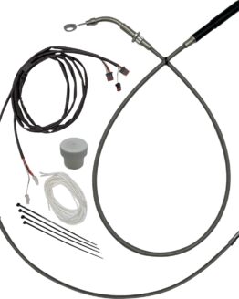 Fat Baggers EZ Install +8in Braided Cable Kit Polished For '21-'25 FLTR