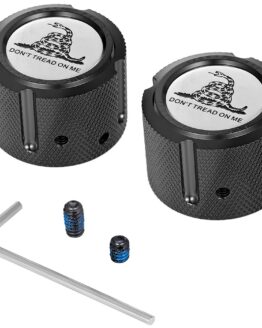Figurati Designs Front Axle Nut Cover Black Don't Tread On Me Harley For