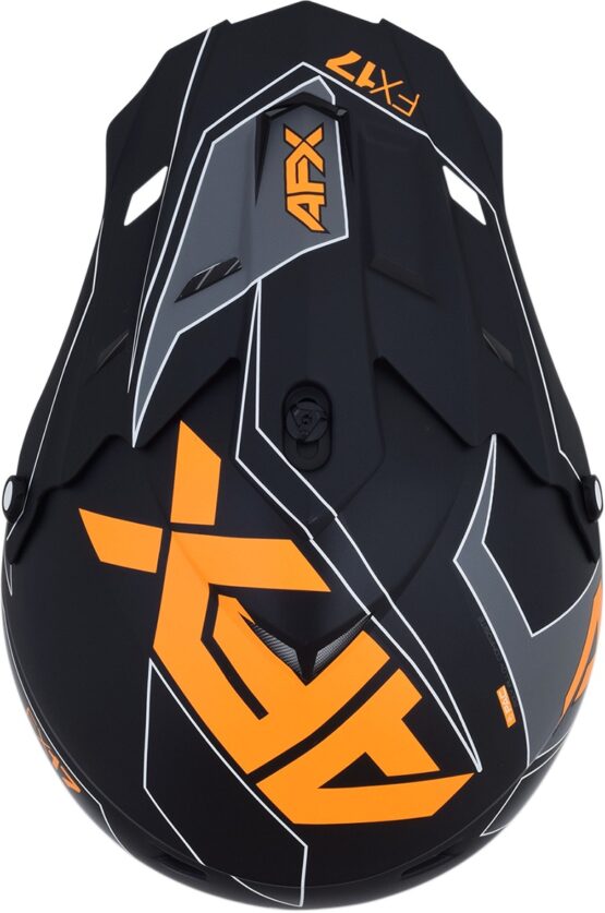 FX-17 Full Face Offroad Helmet Matte Orange Large - Image 5