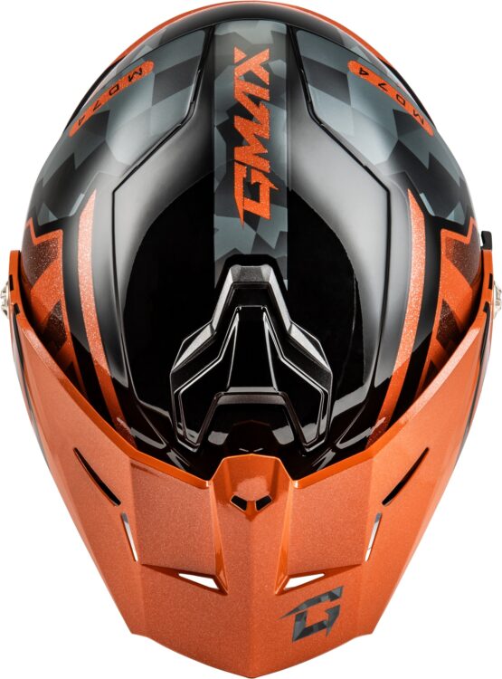 GMAX MD-74 Striker Modular Helmet Black/Grey/Blue Metallic Small - Image 4