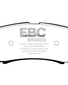 EBC Extra Duty Semi-Metallic Rear Brake Pads Fits 00-02 Ford Excursion 5.4 2WD