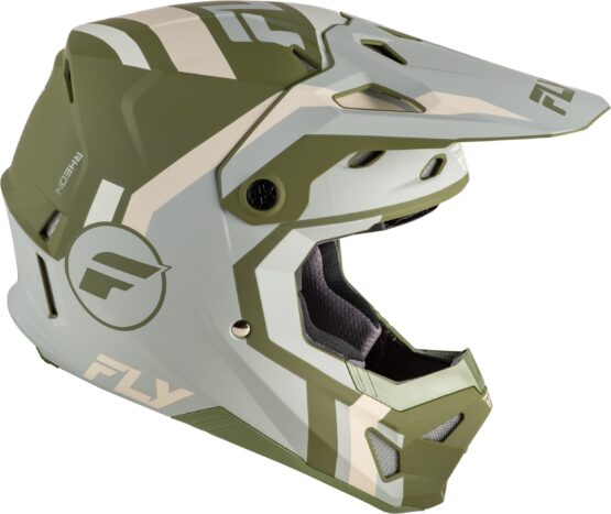 Fly Racing Formula CP Seal Helmet Matte Stone/Khaki/Olive Large - Image 2