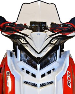 PowerMadd Cobra Mid Windshield Clear/Black 18.5in For Polaris AXYS