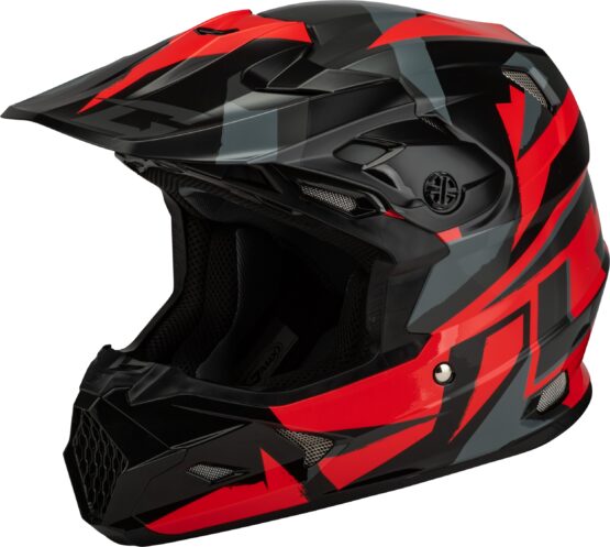 GMAX MX-96 Splinter Helmet Black/Red Medium